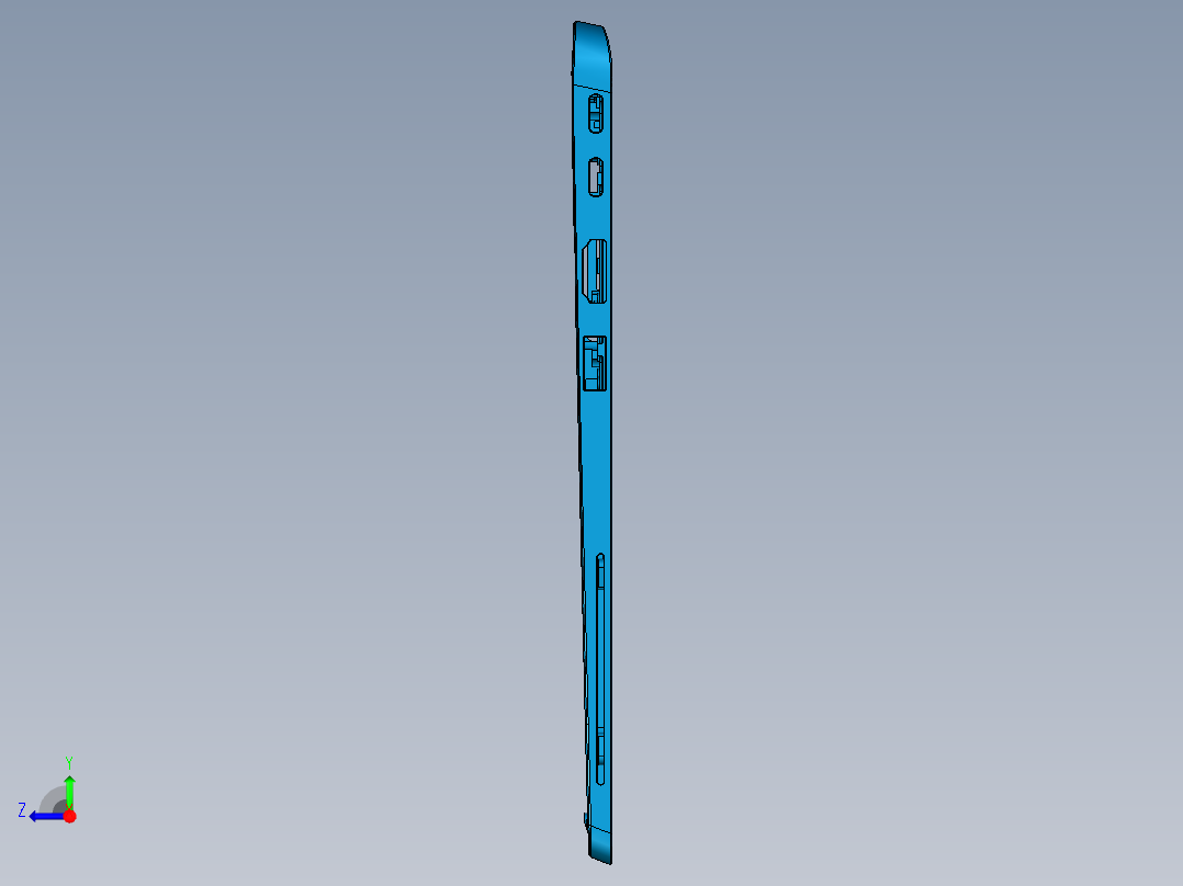 全铣件攻牙UG编程程序模型右视图