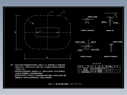 图20-3 接地装置布置图（HA-3-D1-03）