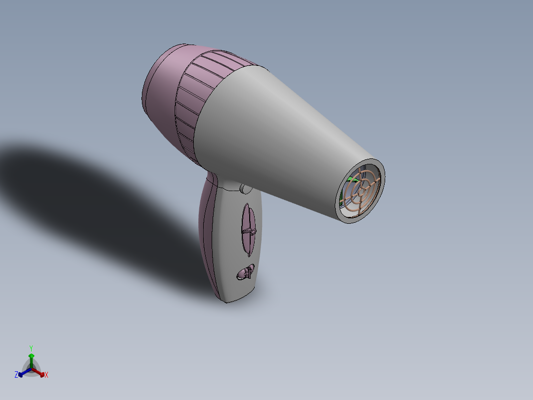 吹风机(12)正等轴测图