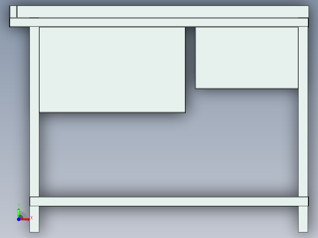 2 部分厨房水槽前视图