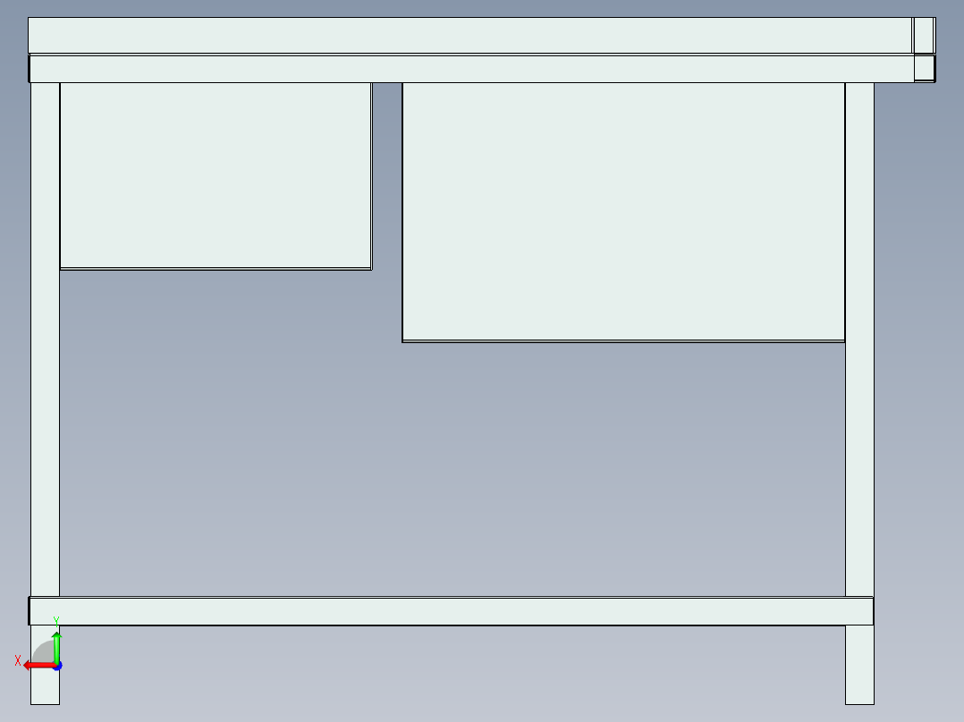 2 部分厨房水槽后视图