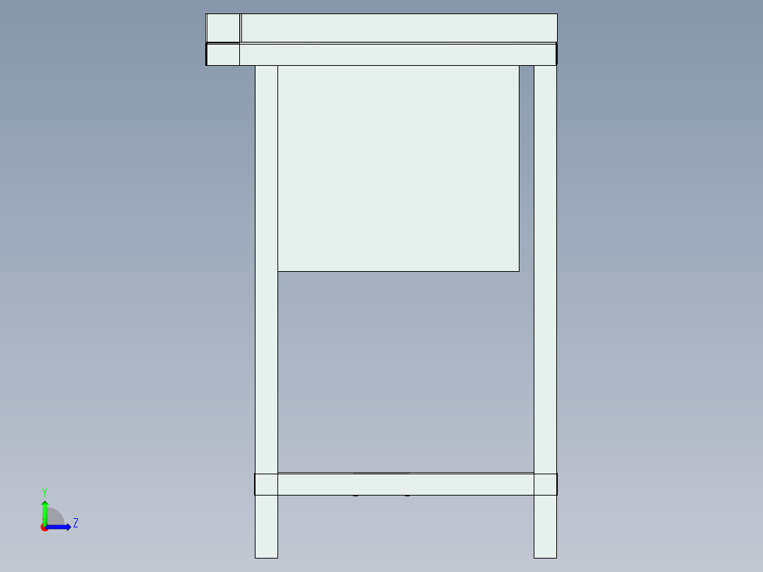2 部分厨房水槽左视图
