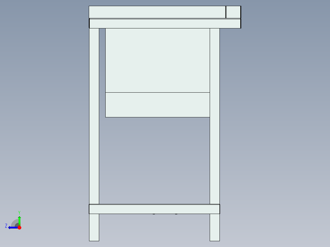 2 部分厨房水槽右视图