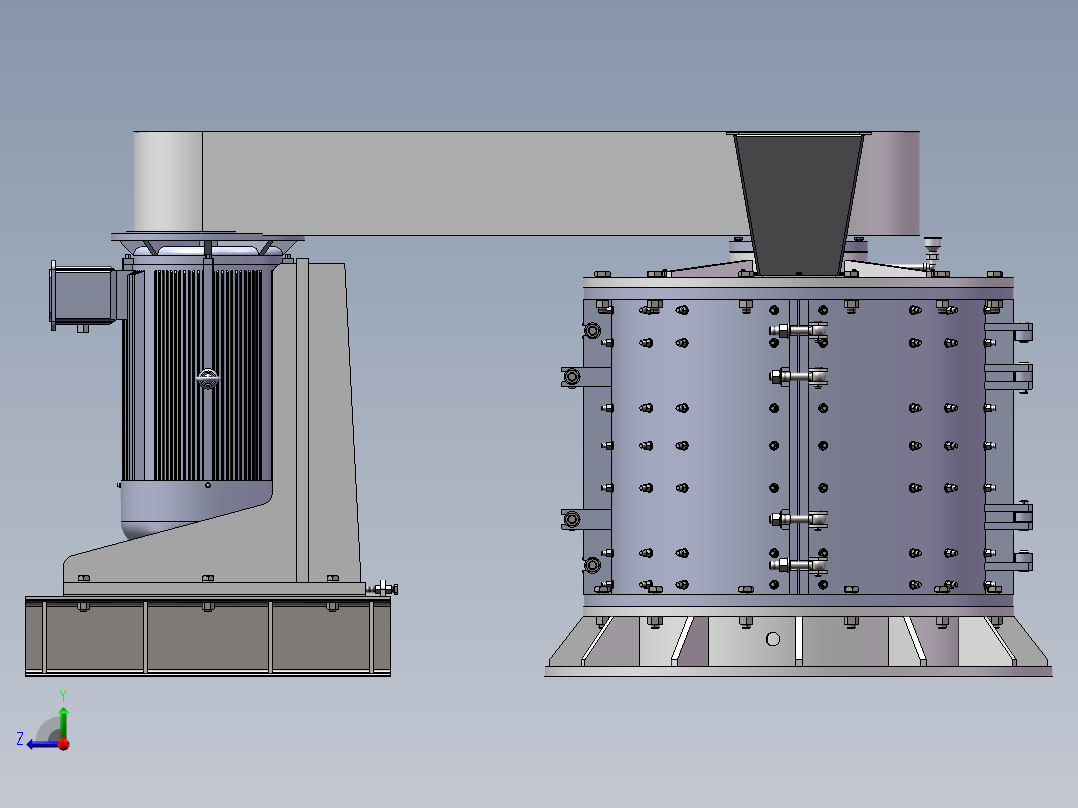 破碎机、PLF1500 立轴反击式破碎机右视图