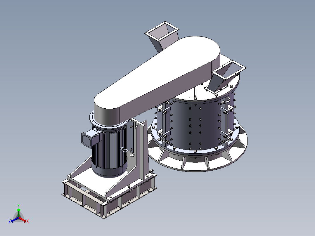 破碎机、PLF1500 立轴反击式破碎机正等轴测图