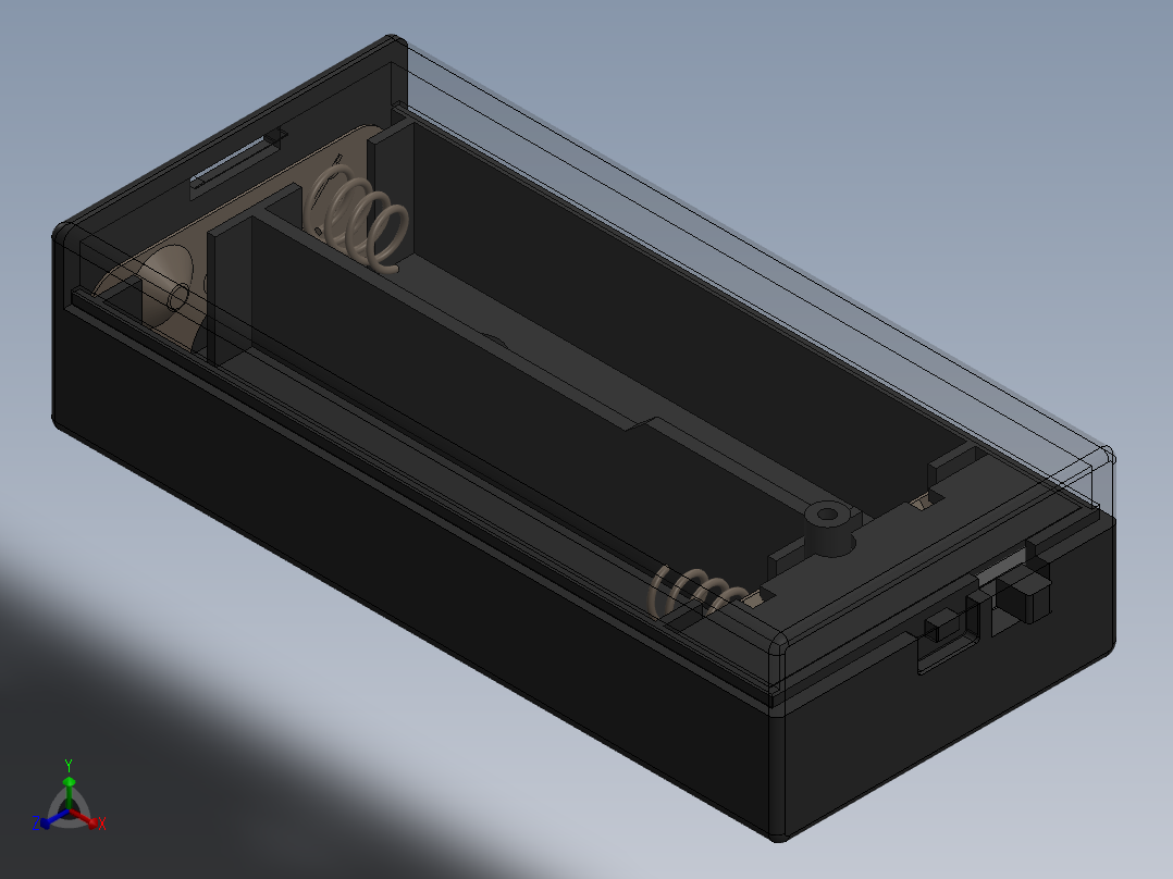 电池仓、电池(93)正等轴测图