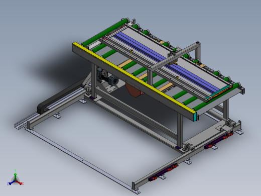 平行移载的滚筒输送机