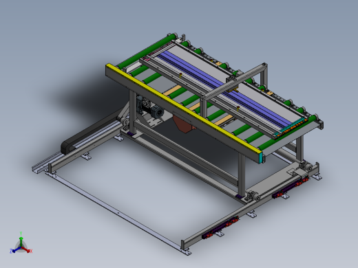 平行移载的滚筒输送机正等轴测缩略图