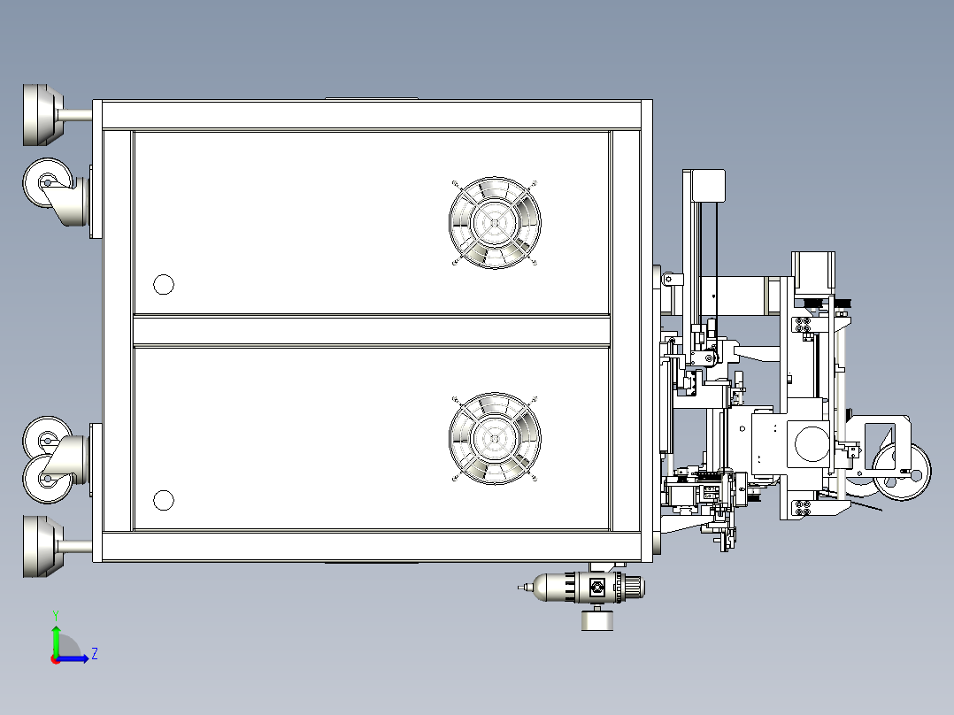 端子上料裁切机左视图