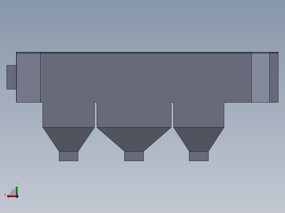 静电除尘箱后视图