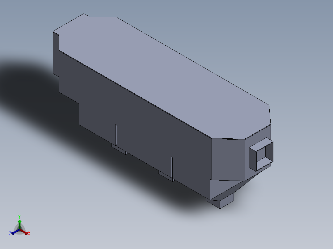 静电除尘箱正等轴测图