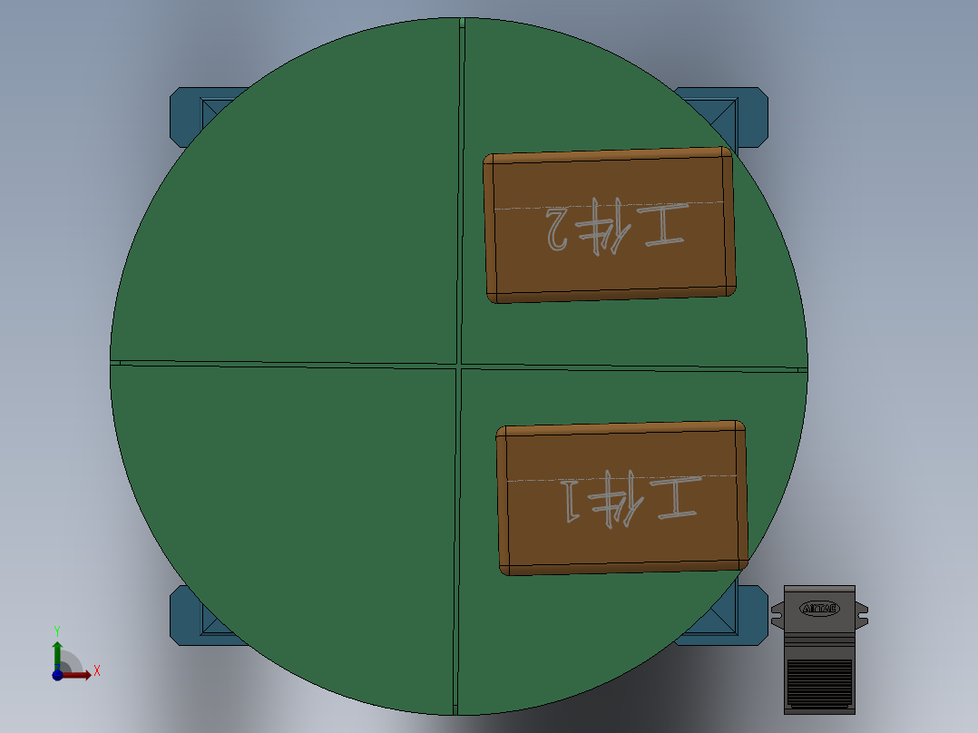 旋转工作台  sw20前视图