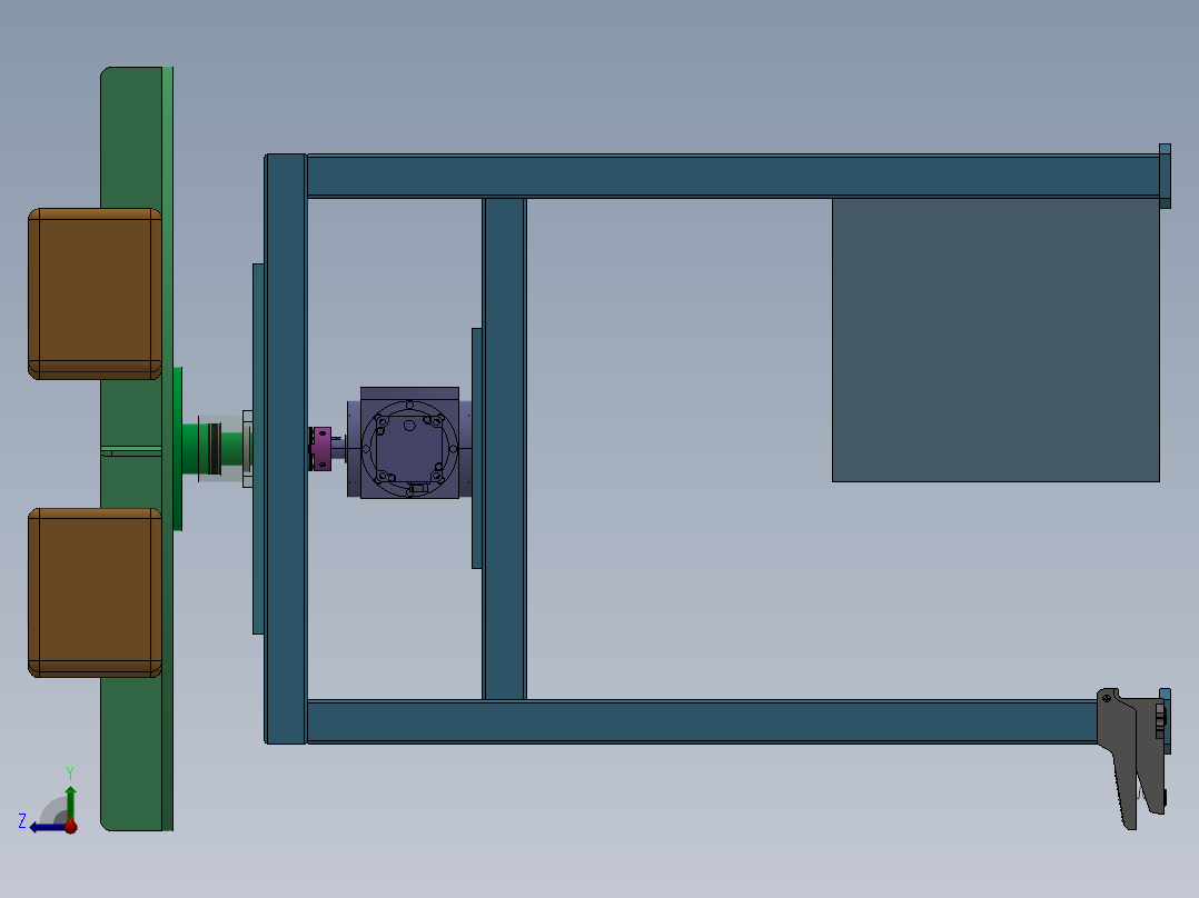 旋转工作台  sw20右视图