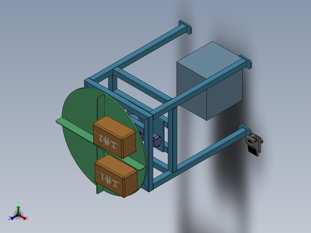 旋转工作台  sw20正等轴测图