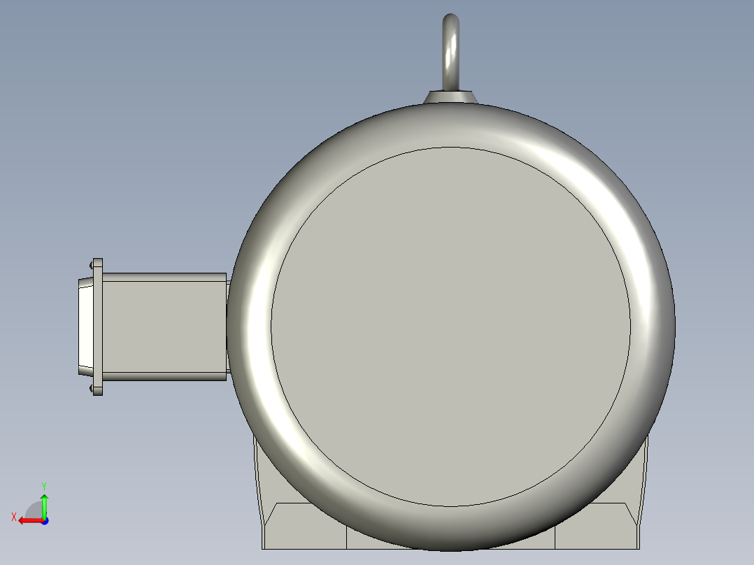 GR斜齿轮减速电机GR27-Y075-4P-2878-M1-1后视图