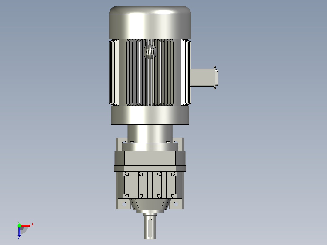 GR斜齿轮减速电机GR27-Y075-4P-2878-M1-1俯视图