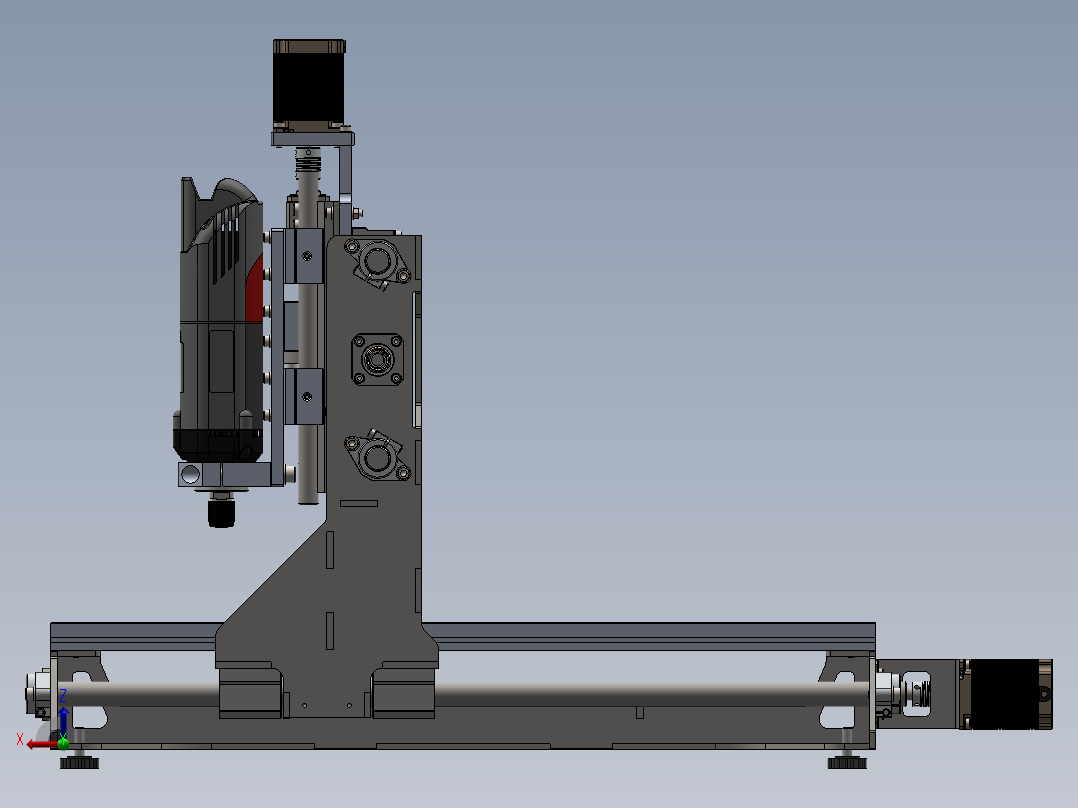 小型精密加工中心装配体111右视图