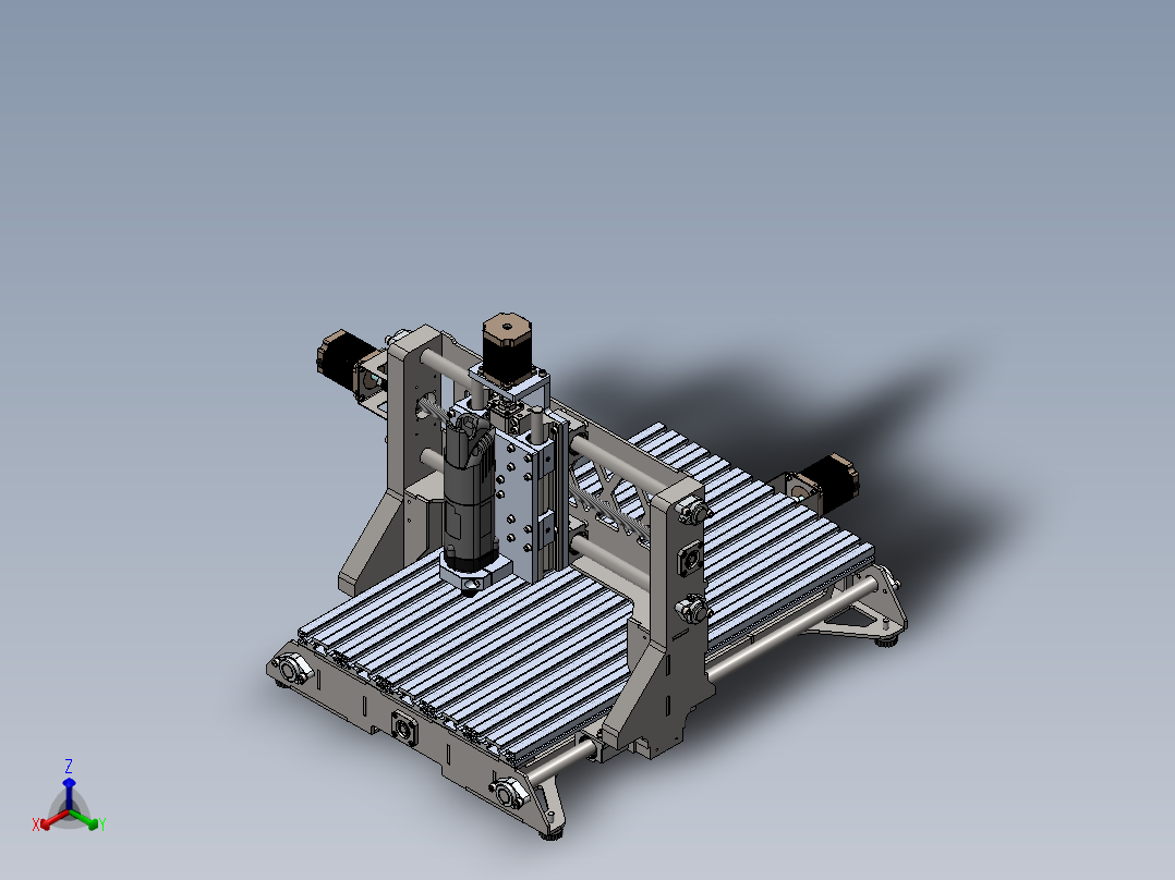 小型精密加工中心装配体111正等轴测图
