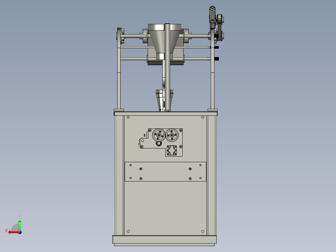 打包便携式液体的打包机后视图