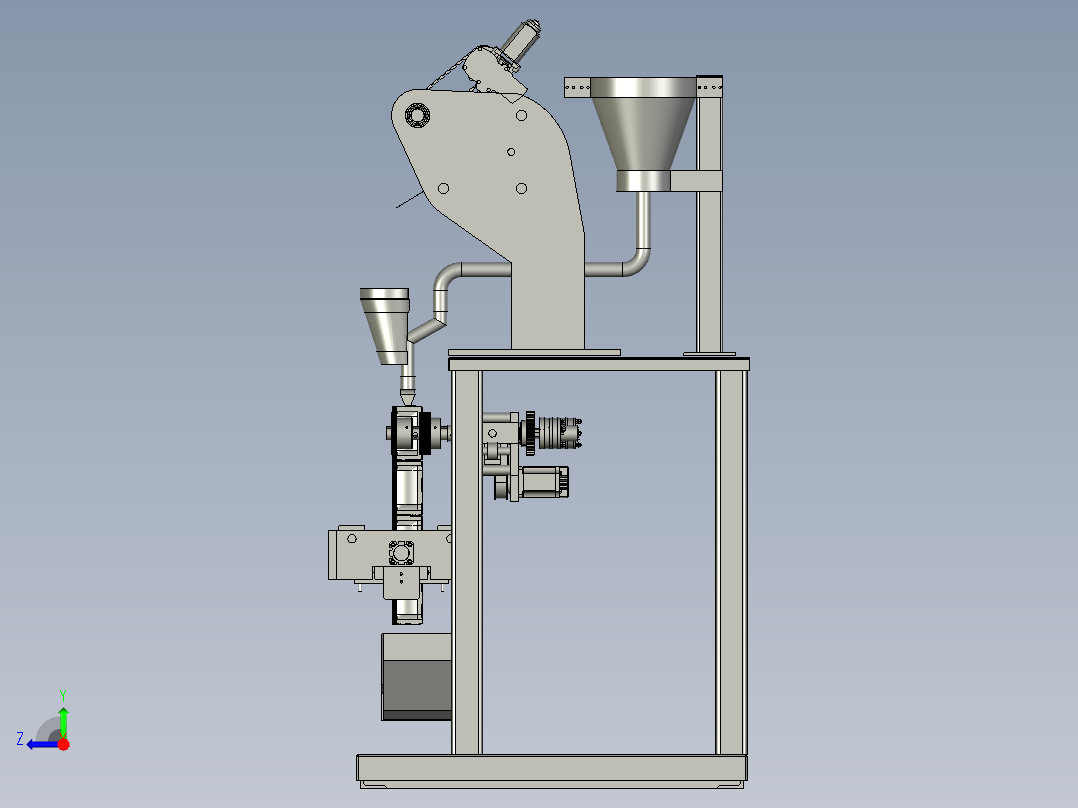 打包便携式液体的打包机右视图