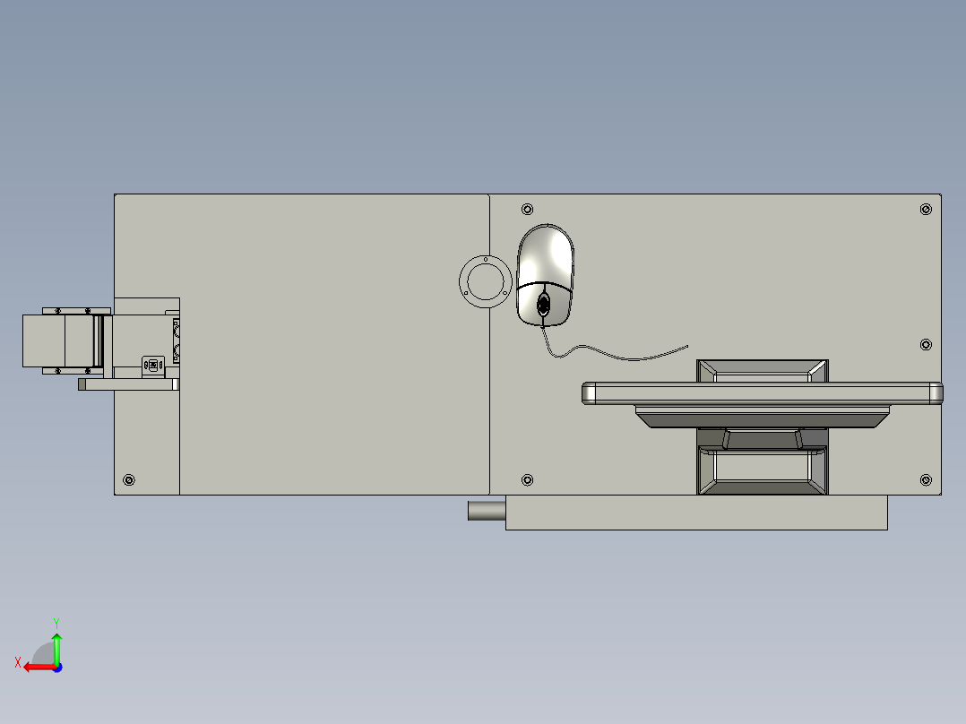 电脑主机外壳自动加工生产线设计-定点剥离模组-V1后视图