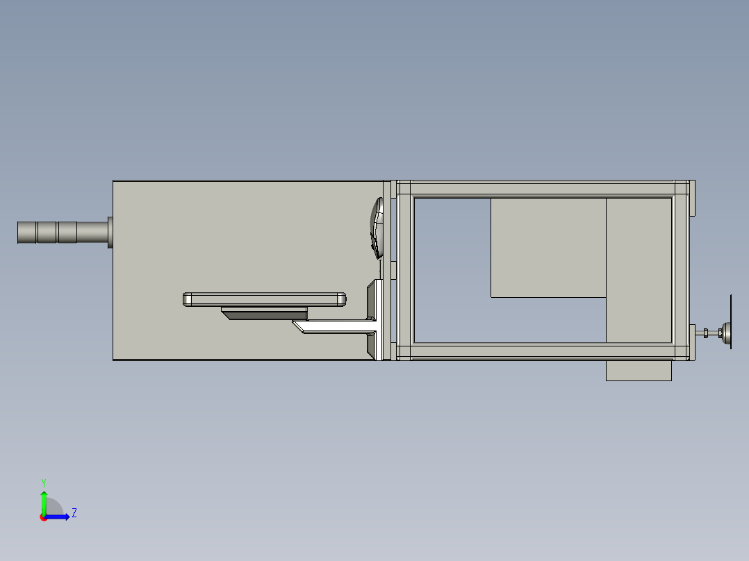 电脑主机外壳自动加工生产线设计-定点剥离模组-V1左视图