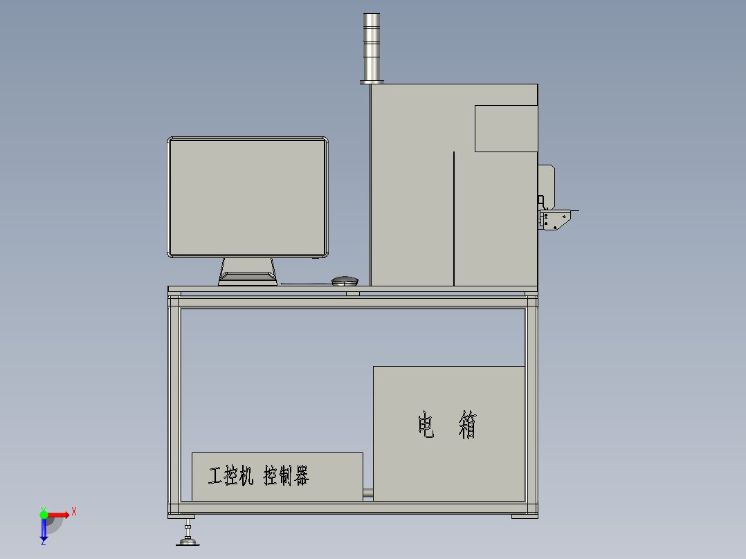 电脑主机外壳自动加工生产线设计-定点剥离模组-V1俯视图