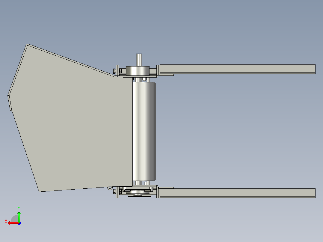 水平输送带后视图