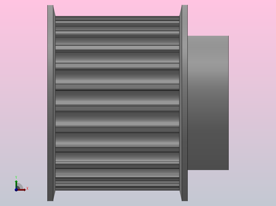 小凸缘型半圆弧形齿同步带轮H8M型_SH8MDC-25-40-dc10-A前视图