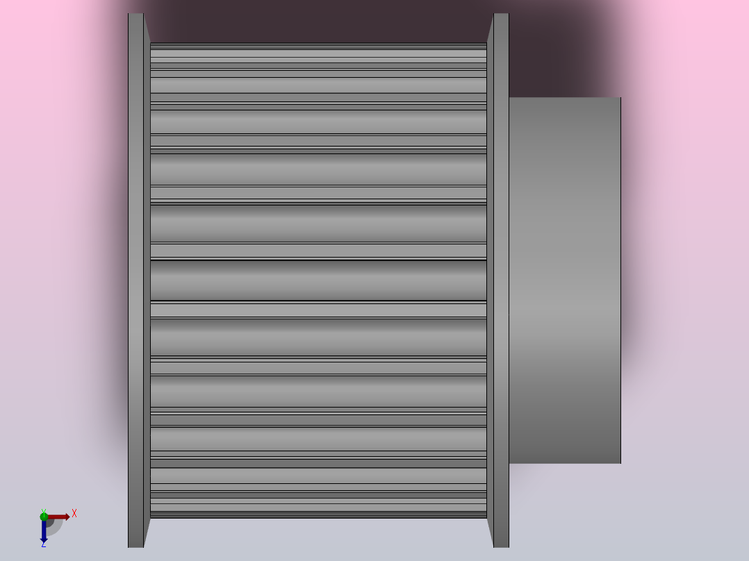 小凸缘型半圆弧形齿同步带轮H8M型_SH8MDC-25-40-dc10-A俯视图