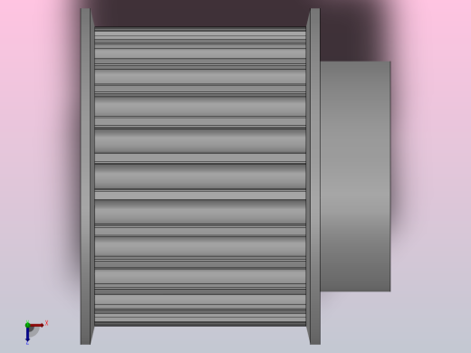 小凸缘型半圆弧形齿同步带轮H8M型_SH8MDC-25-40-dc10-A俯视缩略图