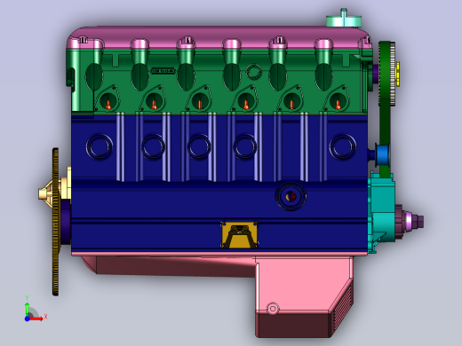 25升M20直列六缸发动机前视缩略图
