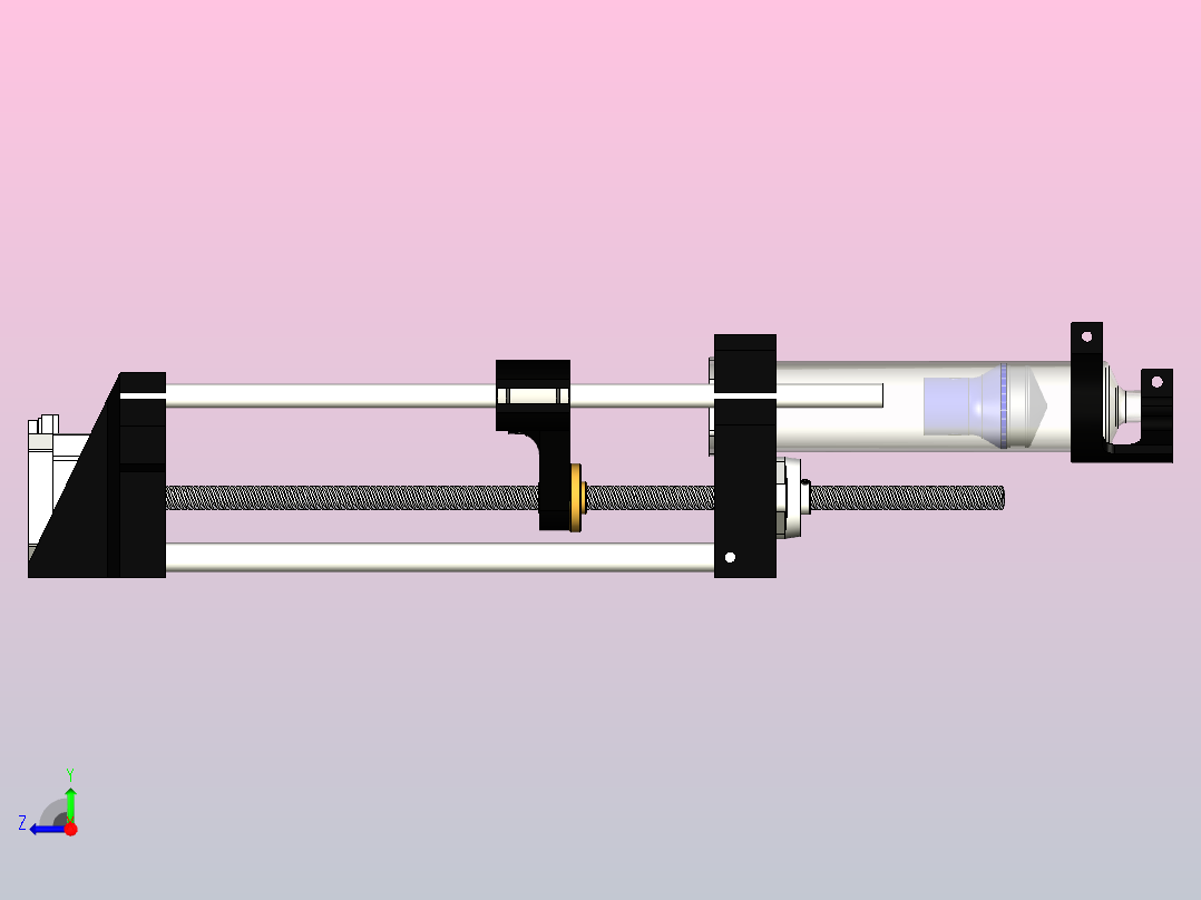 3D打印机注射器挤出机右视图