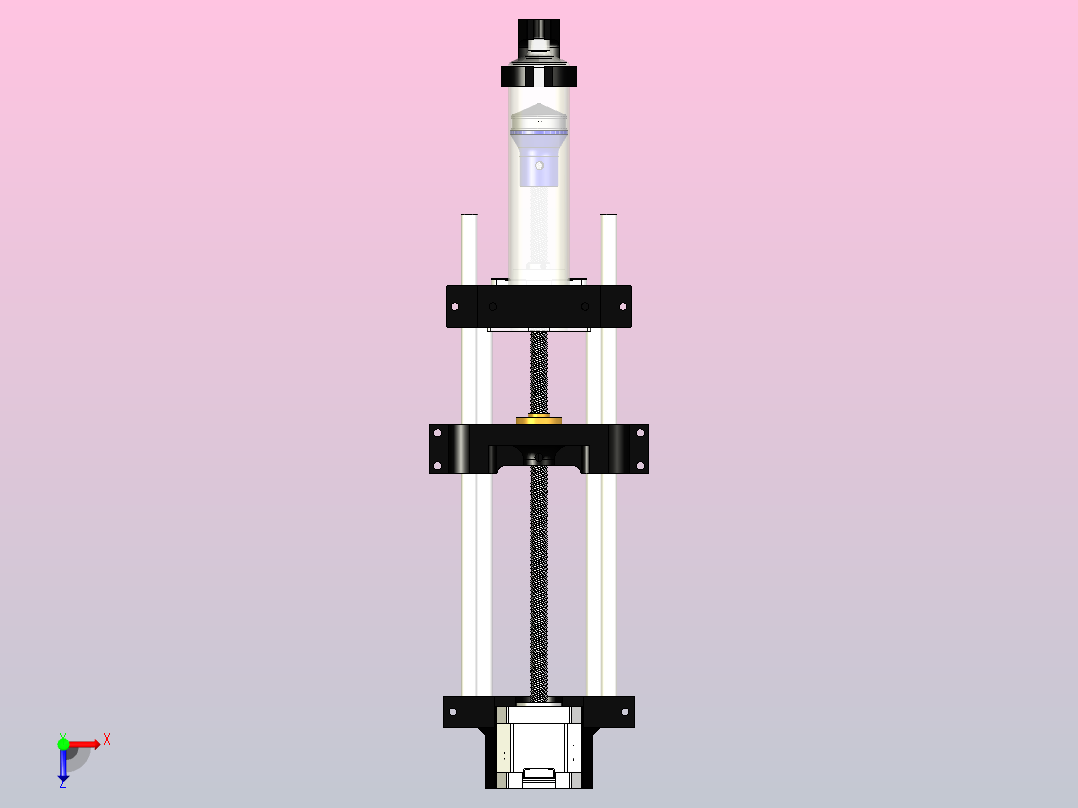 3D打印机注射器挤出机俯视图