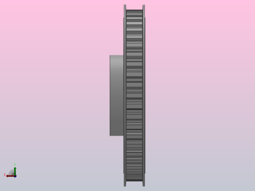 小凸缘型梯形齿同步带轮L型[SLDB-50-050-da16-ds22-S5-A]后视缩略图
