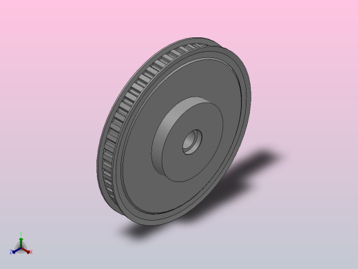 小凸缘型梯形齿同步带轮L型[SLDB-50-050-da16-ds22-S5-A]正等轴测缩略图