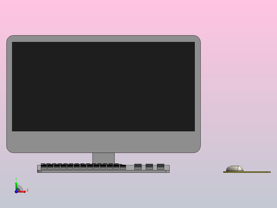 电脑桌面设置(前视图