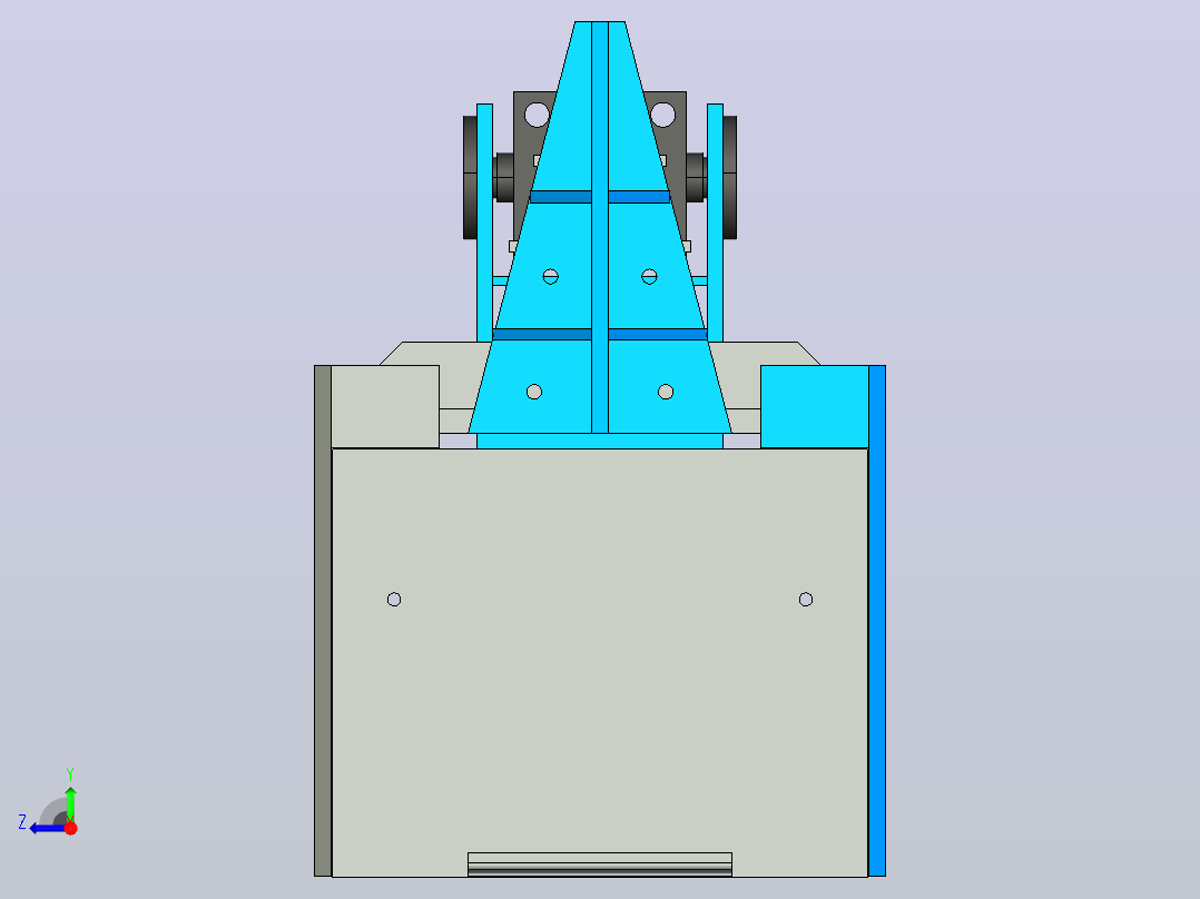 螺旋螺丝折弯机helix-screw-bending-machine-模型格式为 -stp右视图