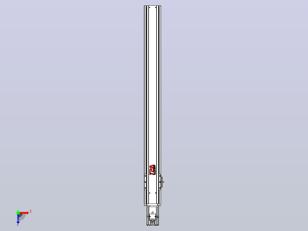 日规模组半封闭丝杆TPA-HNR-85S-1610C-L800-M-C-P20-N3俯视图