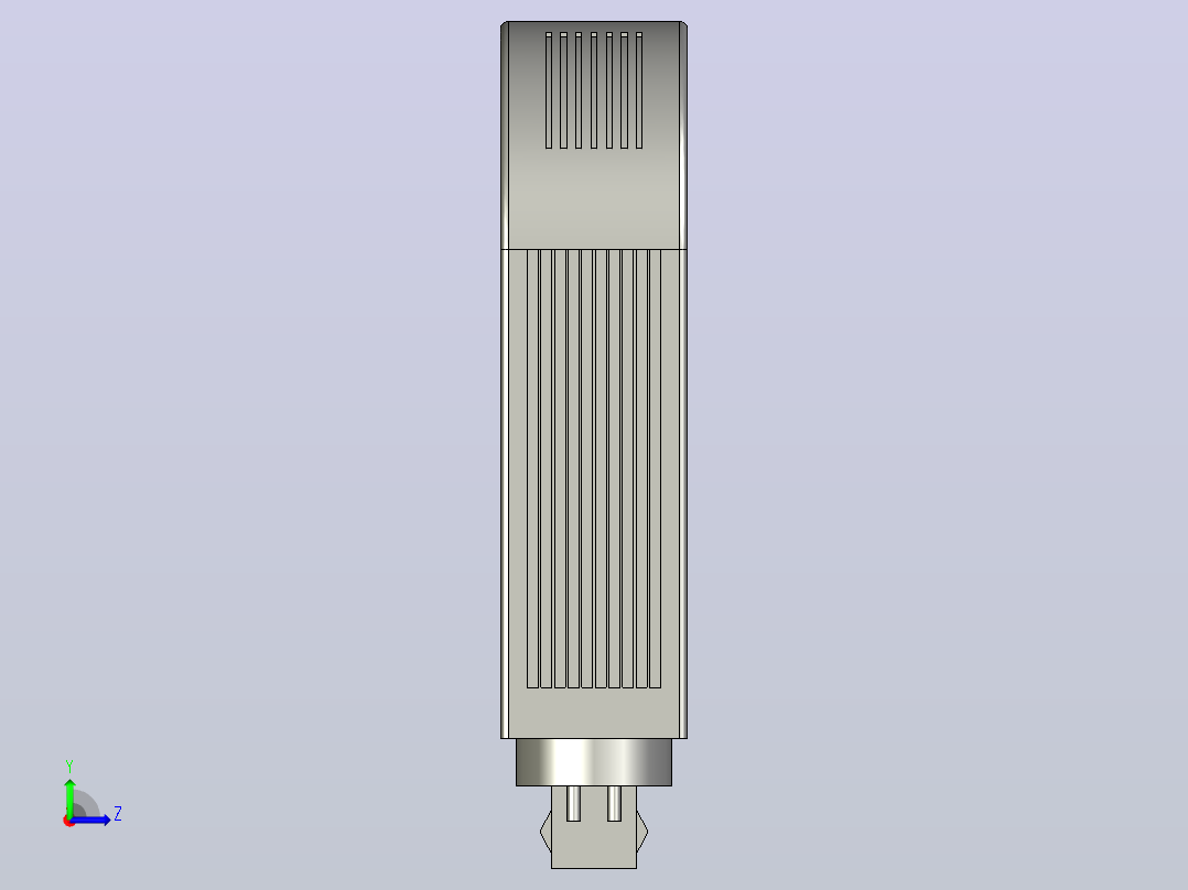 20瓦LED灯泡- G24底座- LED护柱- 1800流明-不可调光- 120-277V -旋转销左视图