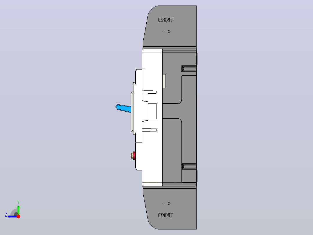 NM5LE-125F 4P剩余电流动作断路器三维模型202209右视图