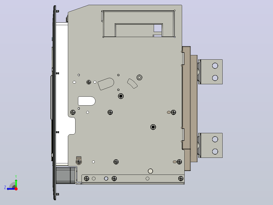 NA8-1600 200A-630A 4P 抽屉式-垂直接线+门框202409右视图