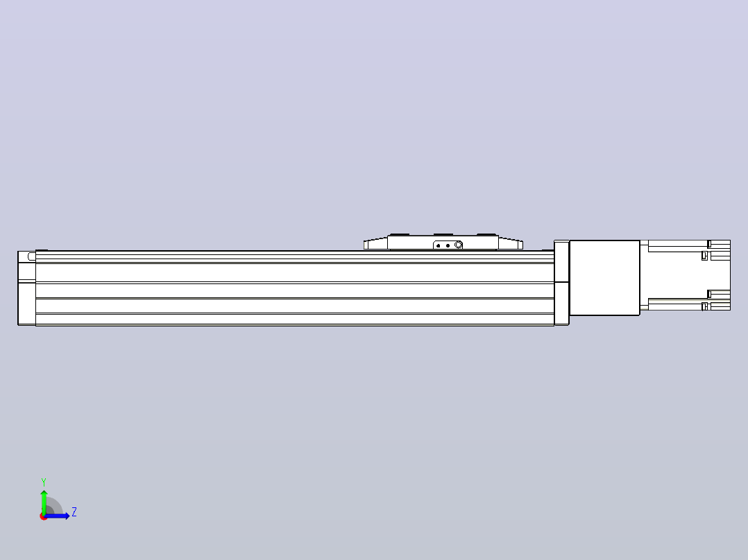 滚珠丝杠直线轴内置导轨TPA-GCR-80-1610C-L250-M-M20-N3左视图