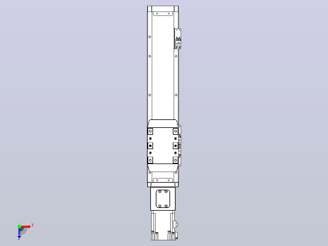 滚珠丝杠直线轴内置导轨TPA-GCR-80-1610C-L250-M-M20-N3俯视图