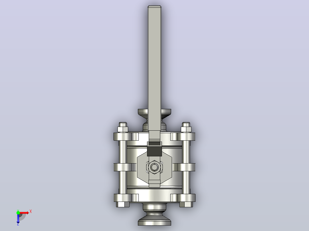 IQP-01手动卡式球阀[IQP-01-0.5s]俯视图
