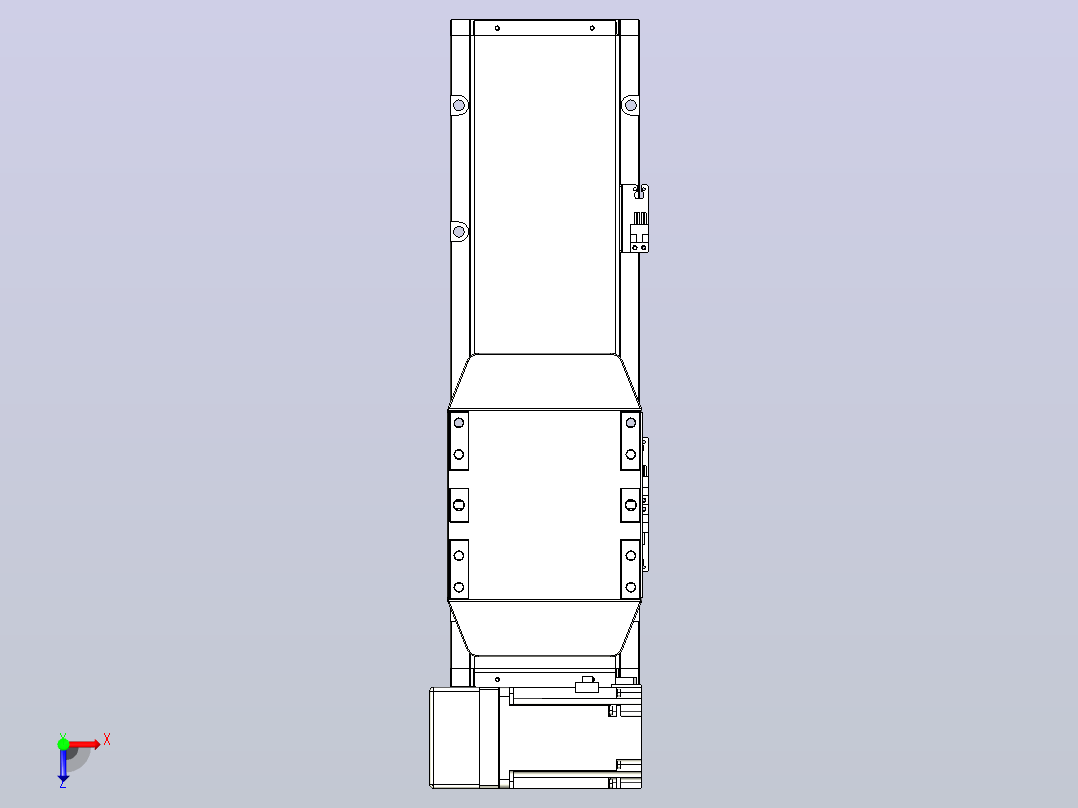 机器人皮带驱动直线轴TPA-GCB-150-P80-L200-LU-M75-N3俯视图