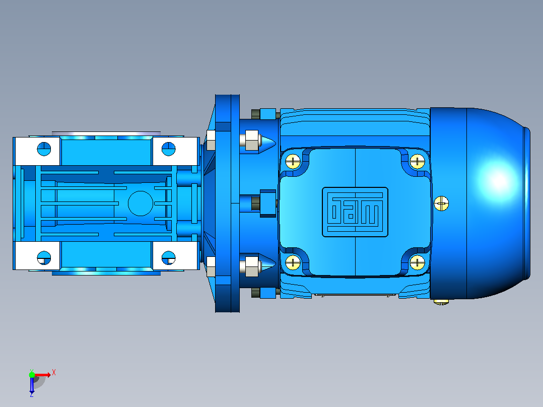 减速机 - MOTOREDUCTOR）NMRV050俯视图