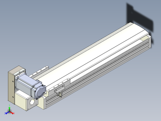 皮带直线轴半封闭可选导轨TPA-HNB-140D-120-L400-LU-Y-P40-N3主视缩略图