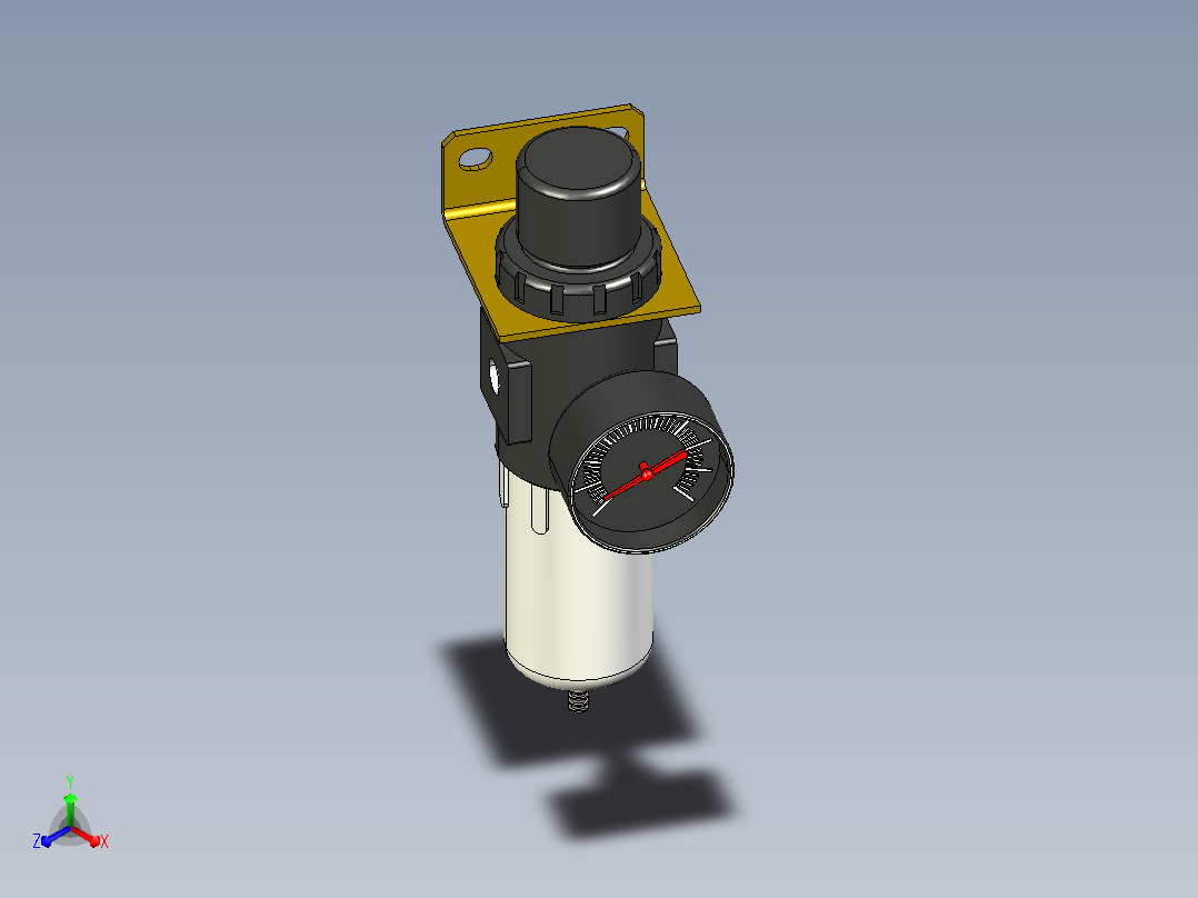 AFR系列过滤调压阀[AFR1500] (2)正等轴测图