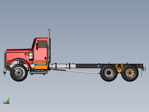 肯沃斯T370大卡车模型3D图纸 Solidworks设计